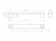 Ручка рейлінгова Virno Lines 402/192 браш сатин нікель