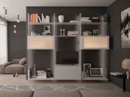 Гардеробна система VS-109 підлога-стіна, специфікація для глибини каркаса 220 мм і 3-х секцій по 900 мм (алюміній)