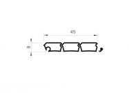 Ламель Rauvolet E23 колір алюміній L=2500 (702758002)