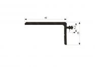 Планка декоративна колір алюміній L=800 (702825)