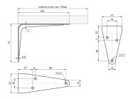 Консоль металева GIFF L=100 білий