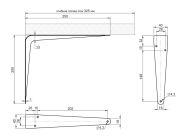 Консоль металлическая GIFF L=250 белый