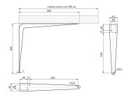 Консоль металева GIFF L=350 білий