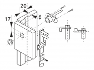 Замок мебельный центральный GIFF 288 L=500 хром