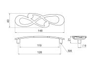 Ручка скоба Virno Style Art 604/128 хром