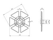 Полиця для келихів ALVA Т1 d=50 хром