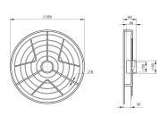 Полка круглая ALVA 350/50 хром