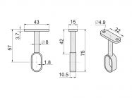 Штанготримач наскрізний Ozkardesler хром 