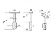 Штангодержатель конечный Ozkardesler хром 