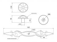 Ручка кнопка GIFF 7/146 антична бронза