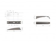 Кріплення штовхача Italiana Ferramenta K-PUSH TECH 37 мм сірий