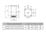 Опора з регулюванням циліндрична GIFF Rondo 50/100 хром