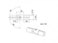 R-41 Муфта петельна GIFF хром