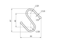 Гачок труби-рейлінга d=16 Lemax бронза (YJ- G311)