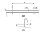 Полка к рейлингу d=16 для специй Lemax бронза (MX-062)