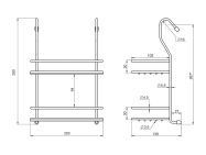 Полка к рейлингу d=16 для специй двойная Lemax бронза (MX-066)
