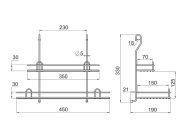 Полка к рейлингу d=16 двойная Lemax Mix бронза (YJ-G212)