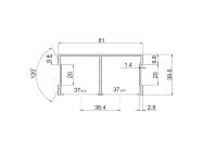 Направляющий профиль верхний Slider усиленный (венге матовый) L=5000