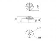 Ручка кнопка Virno Style Ethnics 300 античне залізо