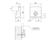 Кріплення для скла GIFF прозорий