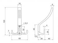 Крючок ALVA 15/343 хром