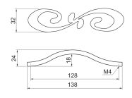 Ручка скоба GIFF 2/182/128 хром