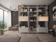 Гардеробная система VS-112 пол-потолок, спецификация для глубины каркаса 220 мм и 3-х секций по 900 мм (белая)