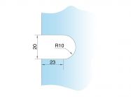 Конектор 90° стіна-скло GIFF 722 чорний матовий