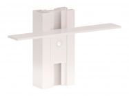 Штанга прямокутна зі вставкою гардеробна з кріпленням Volpato Stili L=1200 біла