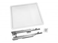 Посудосушитель фасад 600 выдвижной с доводчиком GIFF хром (1 полка и 1 поддон)