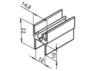 Горизонтальний профіль верхній Slider посилений (венге глянець) L=5000