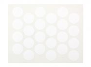 Заглушка мініфікса самоклеюча Weiss d=20 білий (24 шт) (1110)