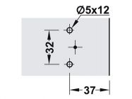 Планка для петлі монтажна Hafele METALLA SM P H=0 (311.71.500)