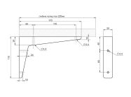 Тримач для полиці з ДСП Bolis Italia PICASSO L=170 металік