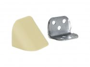 Кутник меблевий подвійний металевий з пластмасовою заглушкою Z-02 клен