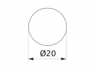 Заглушка минификса самоклеющаяся Weiss d=20 орех темный (24 шт) (7455)