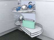 Механізм Combi`S в кутовий модуль 900 Inoxa Ellite 846BEY/DX правий хром/білий (2 полиці)