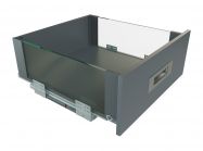 Висувний ящик зі скляними боковинами GIFF PRIME FlatBox L=500 H=167 графіт