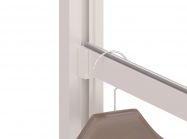 Штанга прямокутна зі вставкою гардеробна з кріпленням Volpato Stili L=1200 біла