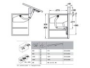 Подъемник Free Swing S9sw Hafele H=670-800 мм, 8-17,1 кг серые заглушки (372.34.522)