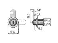 Замок меблевий врізний GIFF 103 хром