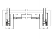 Штанга поперечная Hafele для подъемника Free Up/Swing 600 мм (372.33.692)
