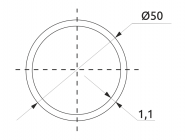 Труба d=50 GIFF L=3000 хром