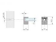 Крепление для стеклянной полки Italiana Ferramenta Kristal под саморез (17799)