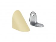 Кутник меблевий одинарний металевий з пластмасовою заглушкою Z-02 клен