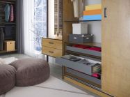 Висувний ящик зі скляними боковинами GIFF PRIME FlatBox L=500 H=167 графіт