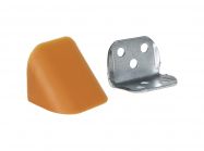 Уголок мебельный двойной металлический с пластиковой заглушкой Z-02 вишня