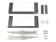 Висувний ящик зі скляними боковинами GIFF PRIME FlatBox L=500 H=167 графіт