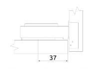 Петля накладная с доводчиком Clip-on GIFF d=35 H=0 никель