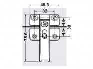 Петля центральная регулируемая Hafele для складных дверей Free Fold винт Varianta (372.64.797)